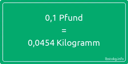 0-1 lbs bis kg - 0-1 Pfund bis Kilogramm