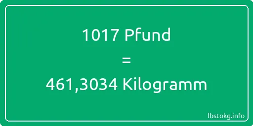 1017 lbs bis kg - 1017 Pfund bis Kilogramm