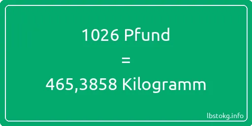 1026 lbs bis kg - 1026 Pfund bis Kilogramm