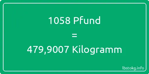 1058 lbs bis kg - 1058 Pfund bis Kilogramm