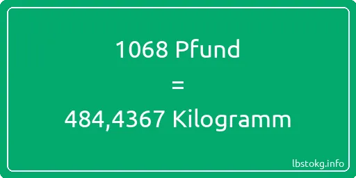 1068 lbs bis kg - 1068 Pfund bis Kilogramm