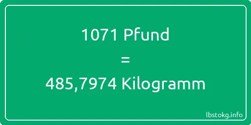 1071 lbs bis kg - 1071 Pfund bis Kilogramm