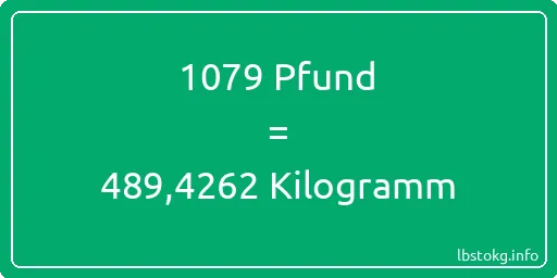 1079 lbs bis kg - 1079 Pfund bis Kilogramm