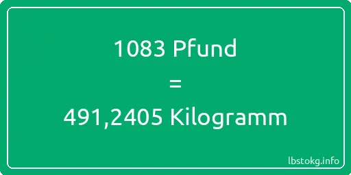 1083 lbs bis kg - 1083 Pfund bis Kilogramm