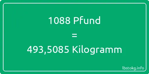 1088 lbs bis kg - 1088 Pfund bis Kilogramm