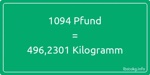 1094 lbs bis kg - 1094 Pfund bis Kilogramm