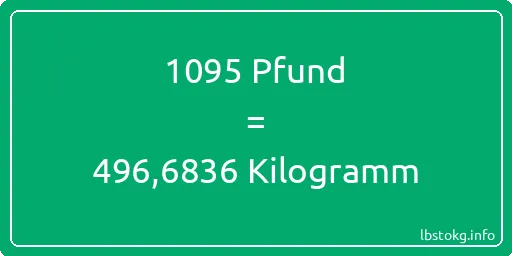 1095 lbs bis kg - 1095 Pfund bis Kilogramm