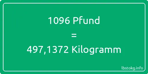 1096 lbs bis kg - 1096 Pfund bis Kilogramm