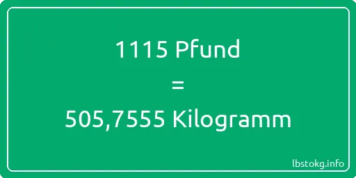 1115 lbs bis kg - 1115 Pfund bis Kilogramm