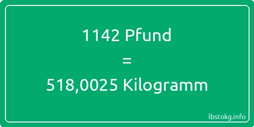 1142 lbs bis kg - 1142 Pfund bis Kilogramm