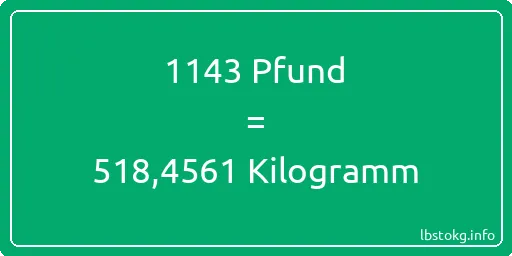 1143 lbs bis kg - 1143 Pfund bis Kilogramm