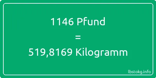 1146 lbs bis kg - 1146 Pfund bis Kilogramm