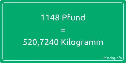 1148 lbs bis kg - 1148 Pfund bis Kilogramm