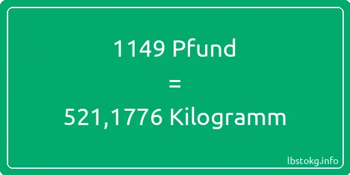 1149 lbs bis kg - 1149 Pfund bis Kilogramm