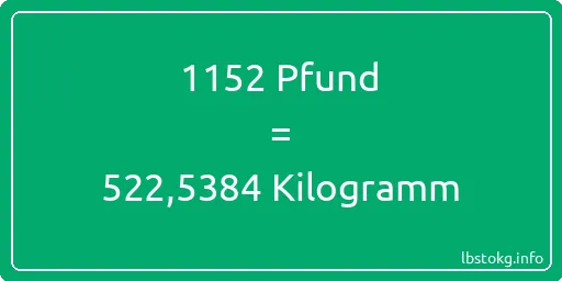 1152 lbs bis kg - 1152 Pfund bis Kilogramm