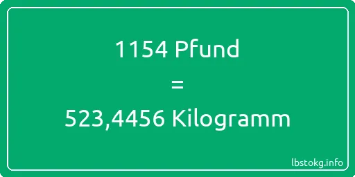 1154 lbs bis kg - 1154 Pfund bis Kilogramm