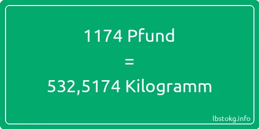 1174 lbs bis kg - 1174 Pfund bis Kilogramm