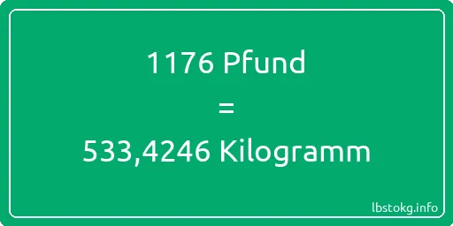 1176 lbs bis kg - 1176 Pfund bis Kilogramm