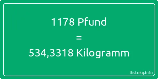 1178 lbs bis kg - 1178 Pfund bis Kilogramm