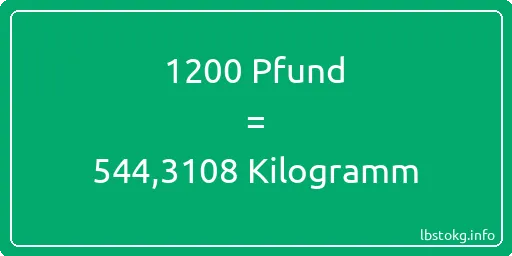 1200 lbs bis kg - 1200 Pfund bis Kilogramm