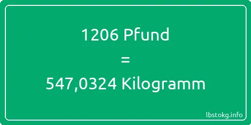 1206 lbs bis kg - 1206 Pfund bis Kilogramm