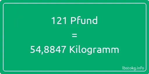 121 lbs bis kg - 121 Pfund bis Kilogramm