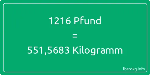 1216 lbs bis kg - 1216 Pfund bis Kilogramm