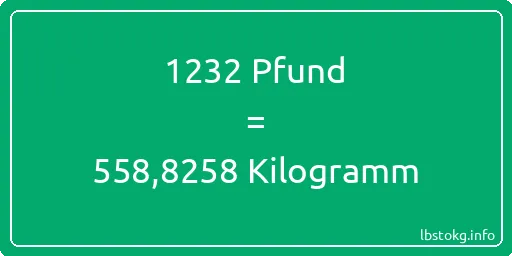 1232 lbs bis kg - 1232 Pfund bis Kilogramm