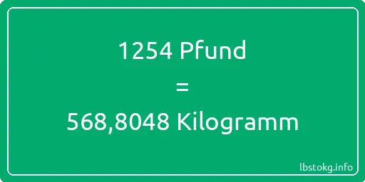 1254 lbs bis kg - 1254 Pfund bis Kilogramm