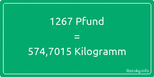 1267 lbs bis kg - 1267 Pfund bis Kilogramm