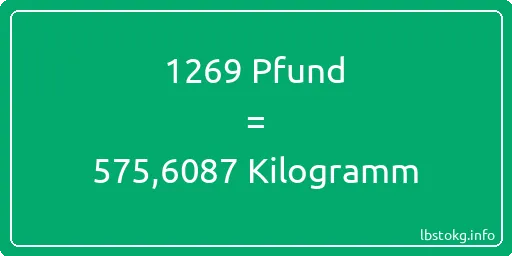 1269 lbs bis kg - 1269 Pfund bis Kilogramm