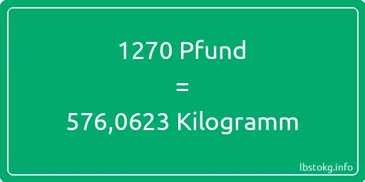 1270 lbs bis kg - 1270 Pfund bis Kilogramm