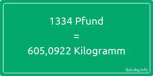 1334 lbs bis kg - 1334 Pfund bis Kilogramm