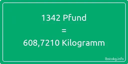 1342 lbs bis kg - 1342 Pfund bis Kilogramm