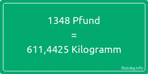 1348 lbs bis kg - 1348 Pfund bis Kilogramm