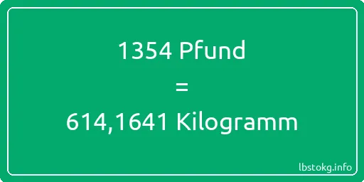 1354 lbs bis kg - 1354 Pfund bis Kilogramm