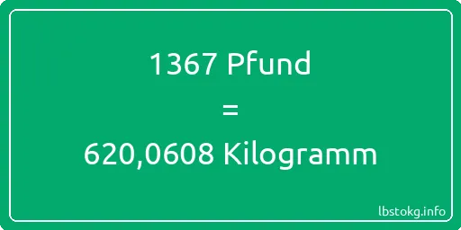 1367 lbs bis kg - 1367 Pfund bis Kilogramm