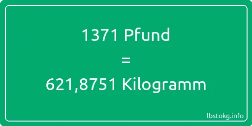 1371 lbs bis kg - 1371 Pfund bis Kilogramm