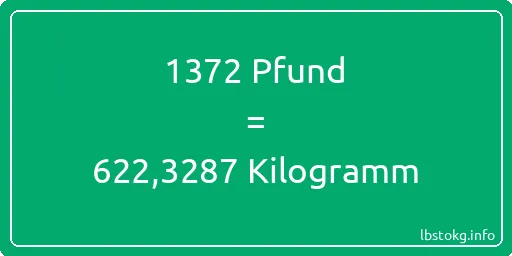 1372 lbs bis kg - 1372 Pfund bis Kilogramm