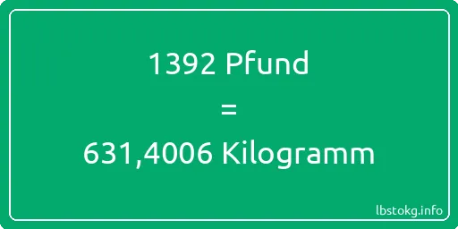 1392 lbs bis kg - 1392 Pfund bis Kilogramm