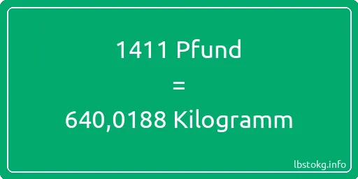 1411 lbs bis kg - 1411 Pfund bis Kilogramm