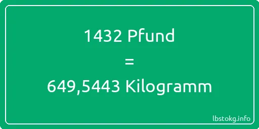 1432 lbs bis kg - 1432 Pfund bis Kilogramm