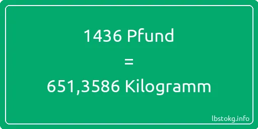 1436 lbs bis kg - 1436 Pfund bis Kilogramm