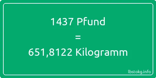 1437 lbs bis kg - 1437 Pfund bis Kilogramm