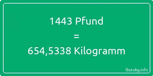 1443 lbs bis kg - 1443 Pfund bis Kilogramm