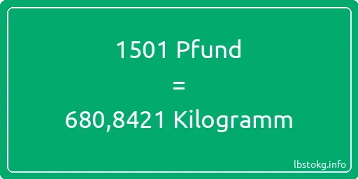 1501 lbs bis kg - 1501 Pfund bis Kilogramm