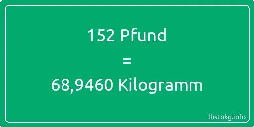 152 lbs bis kg - 152 Pfund bis Kilogramm