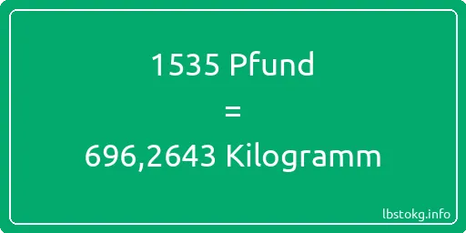 1535 lbs bis kg - 1535 Pfund bis Kilogramm