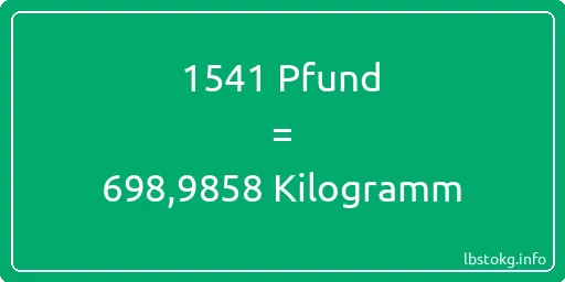 1541 lbs bis kg - 1541 Pfund bis Kilogramm