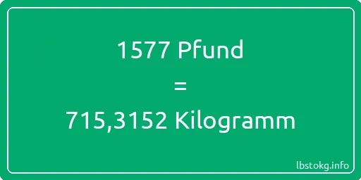 1577 lbs bis kg - 1577 Pfund bis Kilogramm